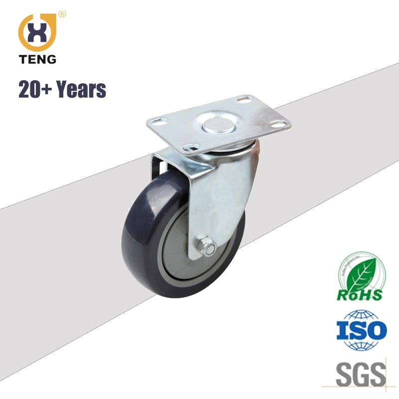 OEM Original Factory Industry Medium Duty 3 Inch Rigid Fix White PA Nylon Castor Trolley Wheel Caster