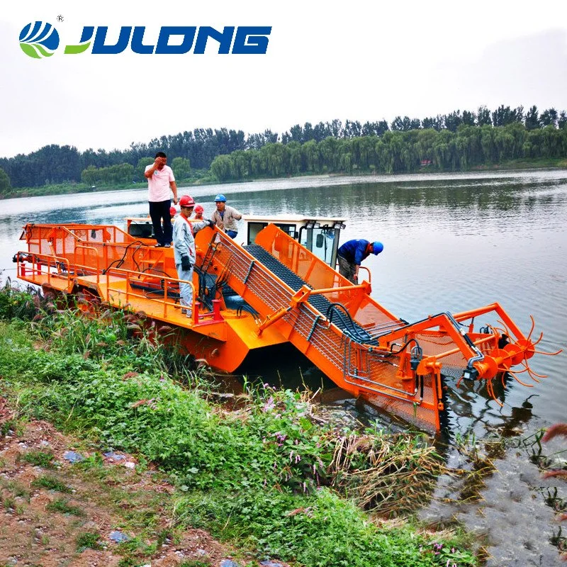 Machine de récolte des plantes aquatiques Bateau de collecte des déchets Tondeuse à gazon