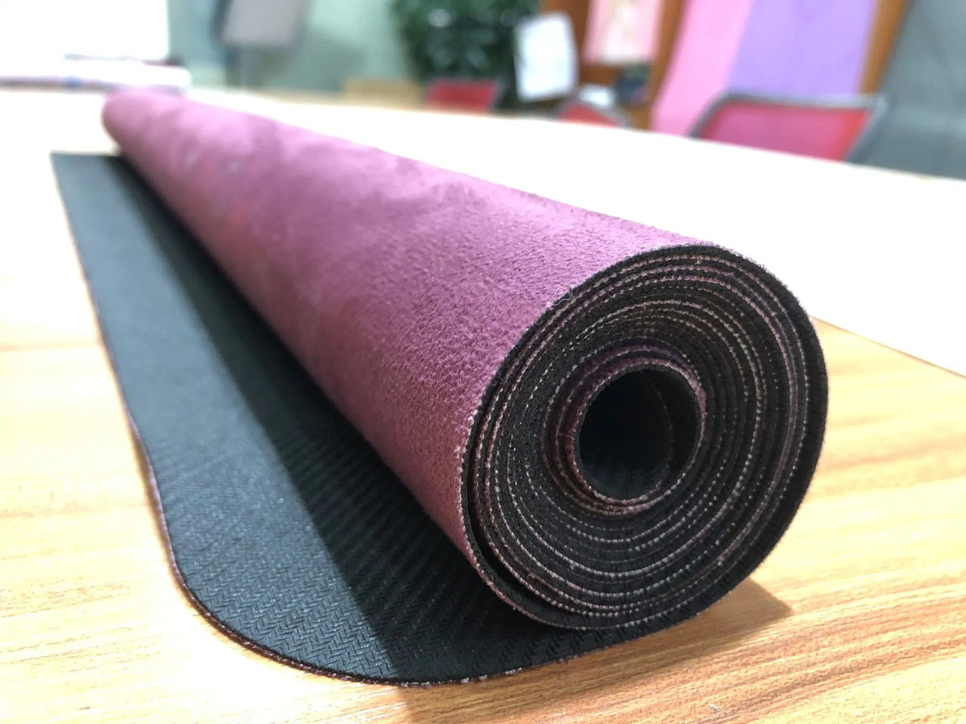 Eco Friendly Anti Slip Foldable 100% Customize Printing Ultra-Thin Anti-Slip Suede Yoga Mat