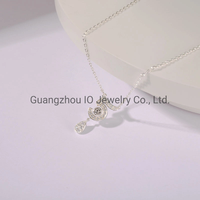 Number 1 to 9 Letter Design Charm Necklace Diamond Jewelry