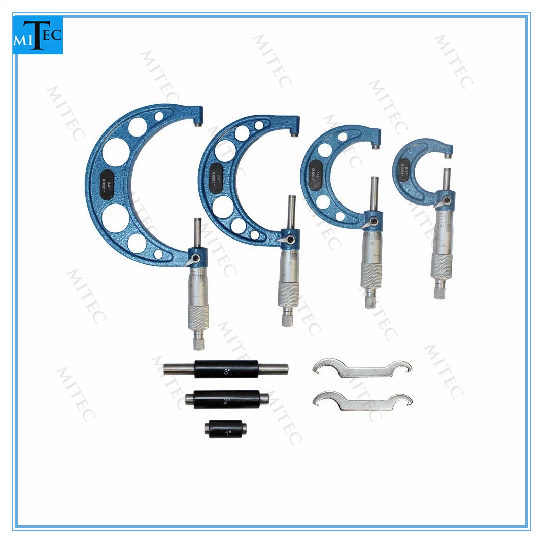 China Ebay Outside External Micrometer Sets 0-100mm Metric/Inch