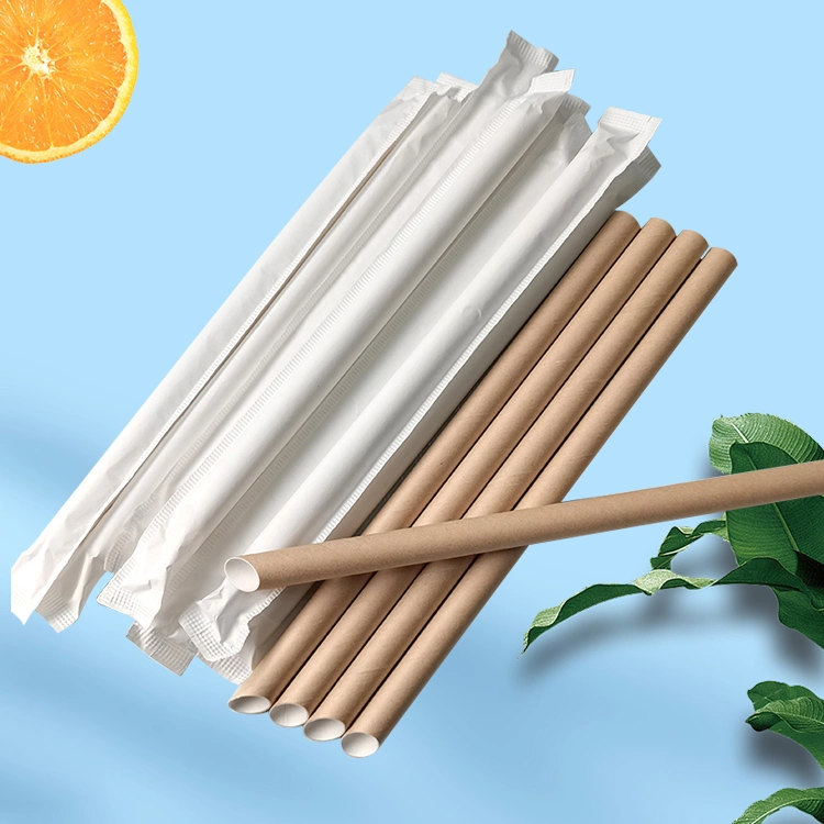 A granel papel paja papel papel Café paja biodegradable paja desechable Natural Fibra de planta