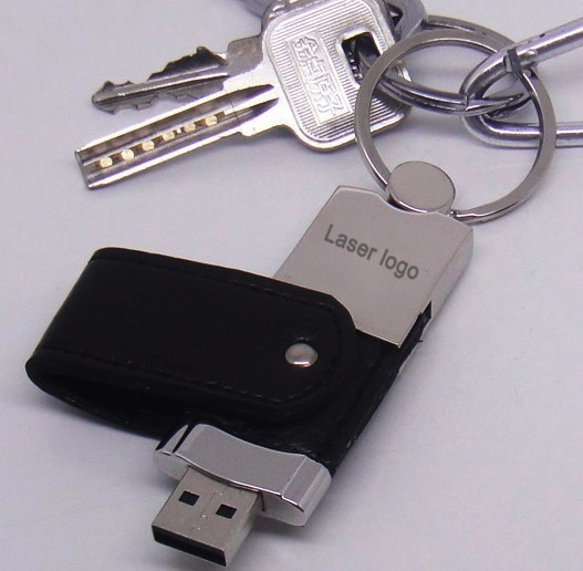 Leather Key Chain USB Flash Drive, Promotional Gift USB