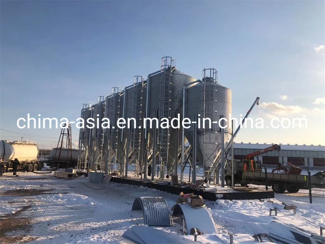 Steel Feed Fiber Glass Tower Grain Silo for Pig Farm Chicken Farm