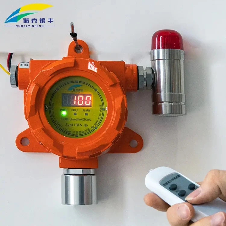 China Nkyf Sale CE Oxygen Analyzer Cl2 CH4 CO2 O2 NH3 Co H2S Detector de alarma de gas fijo de cloro