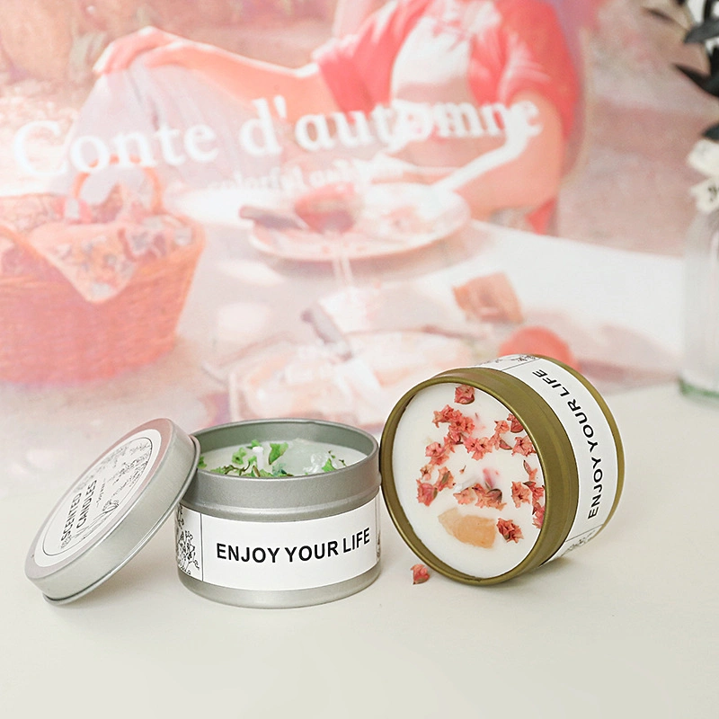 Vente en gros pot métallique bougie arôme flore bougies boîte de soja sans fumée Kit de cire Aroma Wax