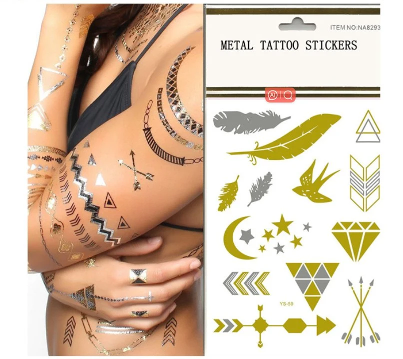 Non Toxic Customized Henna Stencil Henna Tattoo Stickers