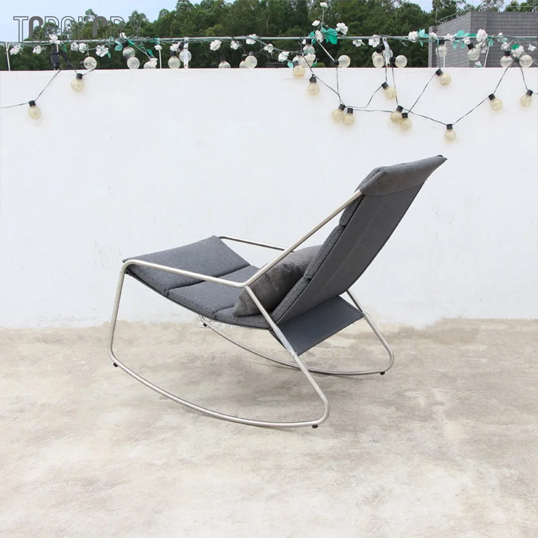 Nuevo diseño de tubo de acero inoxidable serie Textilene ocio al aire libre muebles Tumbonas Chaise