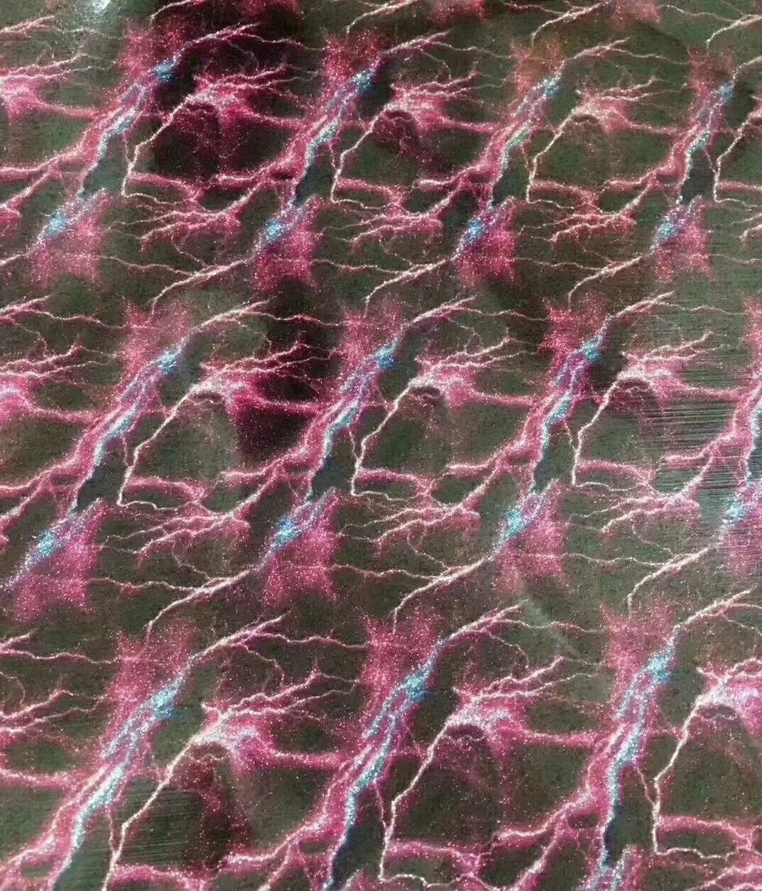 Illusion Laser TPU Motif de la foudre des chaussures de cuir synthétique de bagages et de tissu de matériel