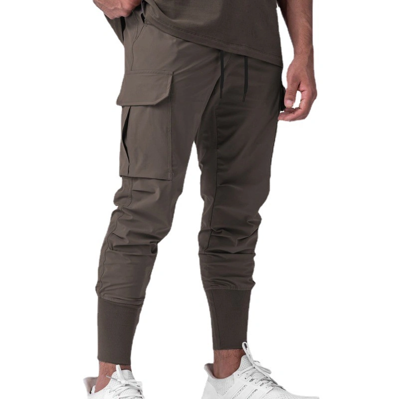 Pantalon cargo en tissu indéchirable pour Homme avec poches utilitaires à rabat sur le côté Pantalon en coton pour hommes