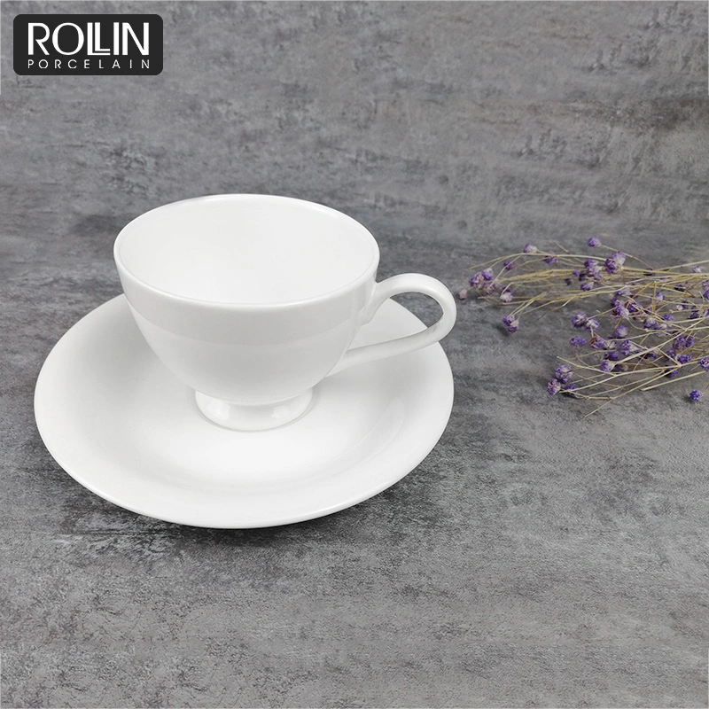 Popular Design Porcelain coffee Cup with Saucer for Restaurant