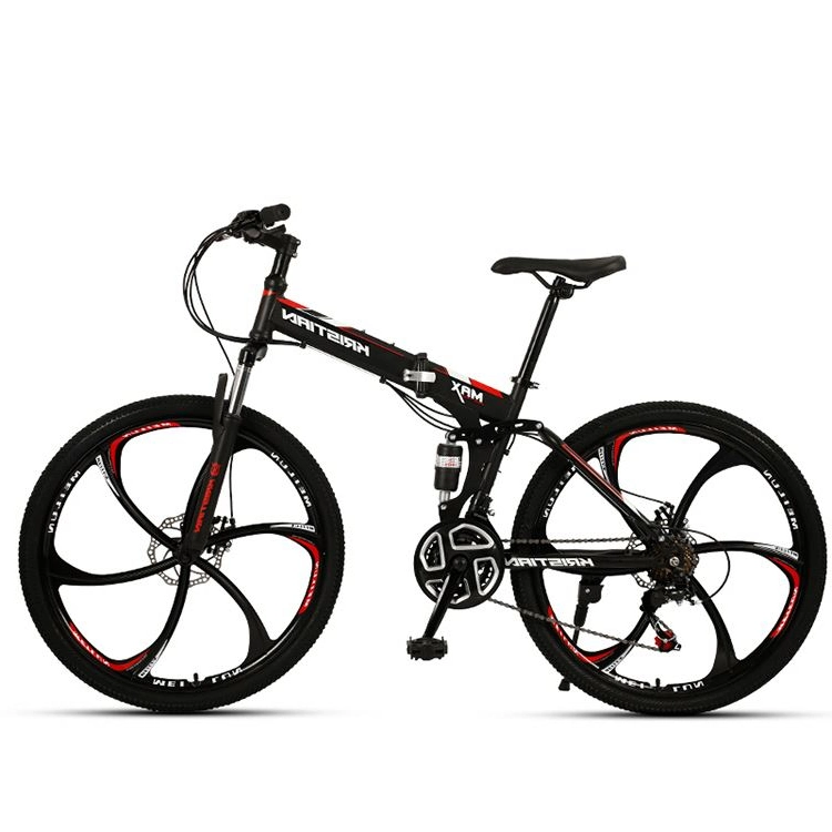 La personalización de hierro de bicicleta de montaña 26 27 29 pulgadas frenos de disco doble de la rueda de bicicleta plegable de absorción de impactos de los estudiantes adultos fuera de carretera