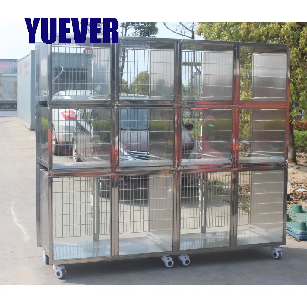Yuever Medical Veterinary Equipment Stainless Steel Dog Products Bird Veterianry Animal Pet Cage for Pet Shop