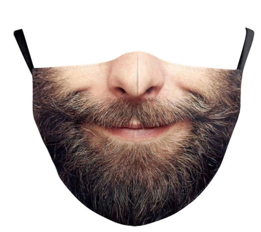 Cosplay Funny Beard Big Mouth Reusable Adult Mask