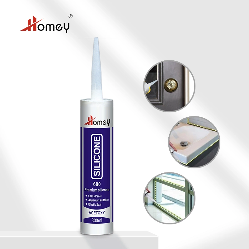 Homey Clear Window and Door Non Toxic Glass Silicone Adhesive