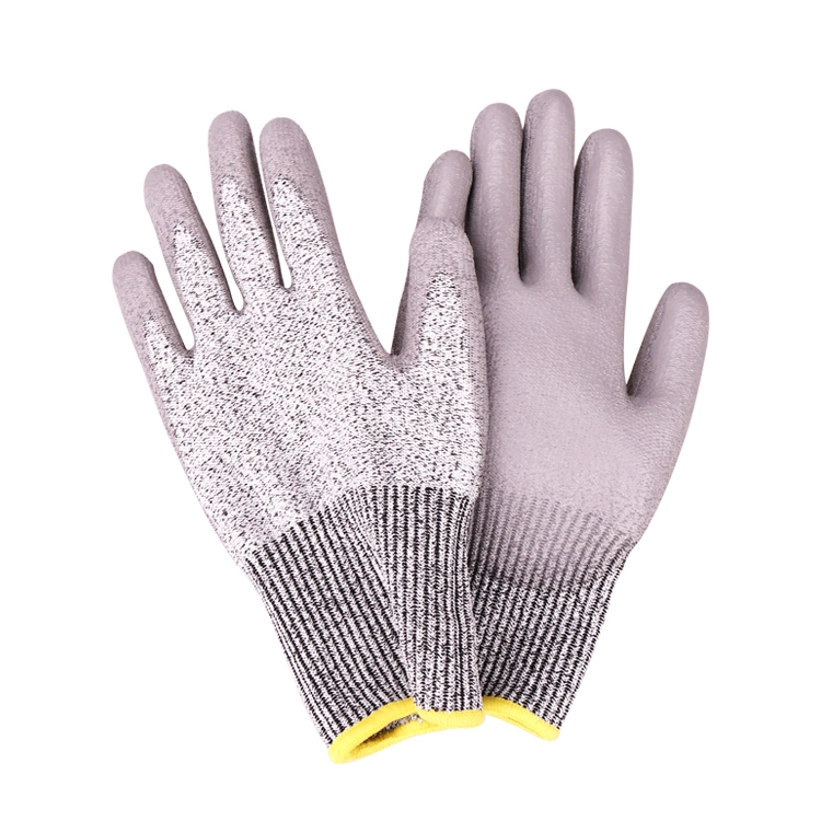 Xingyu 13G Cut 5 Hppe PU Safety Gloves /Hand Gloves/Work Gloves with Great Cut Resistance