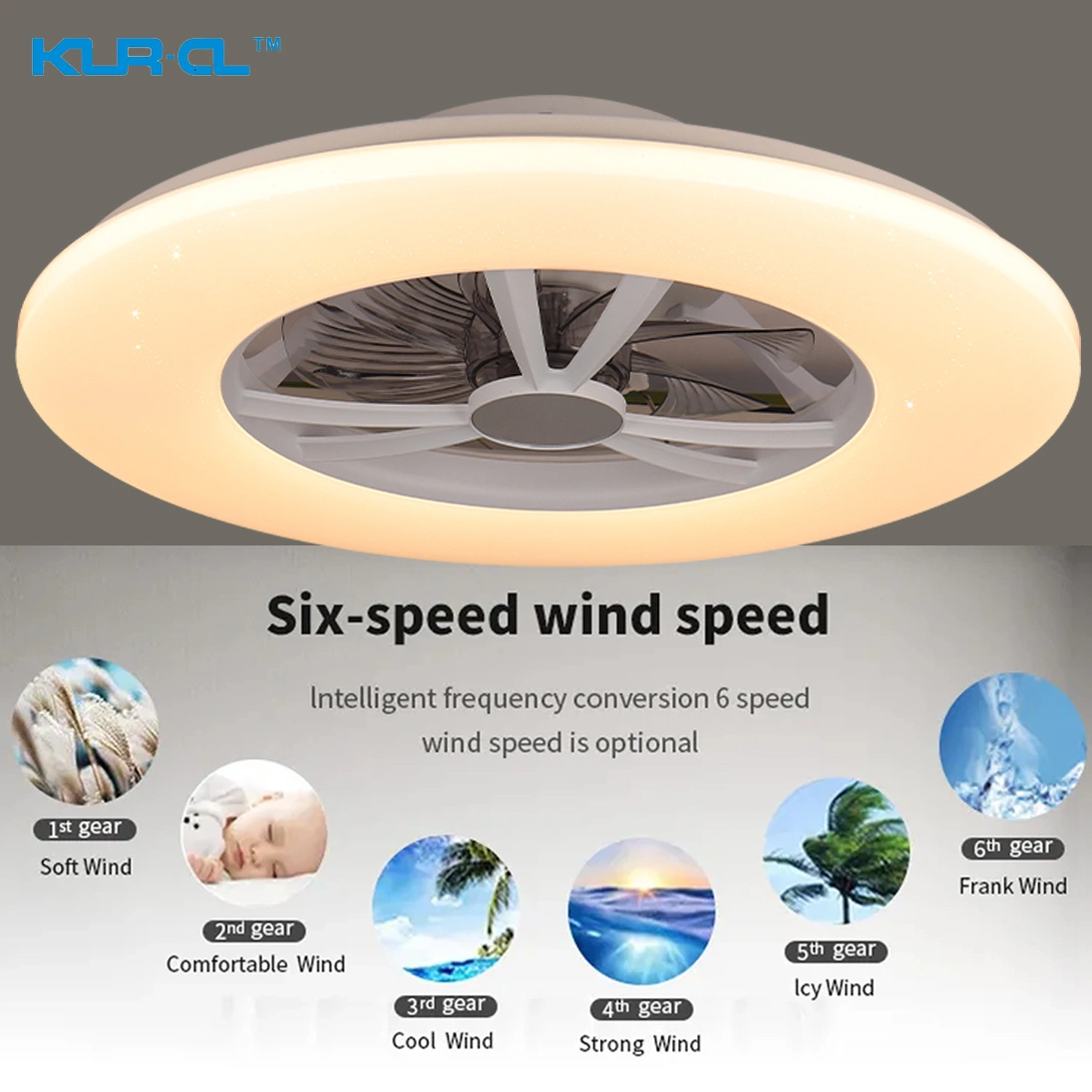 Flush Mounted White Low Profile Light Dimmable Cooling Wall Switch Ceiling Interior Lighting Fan