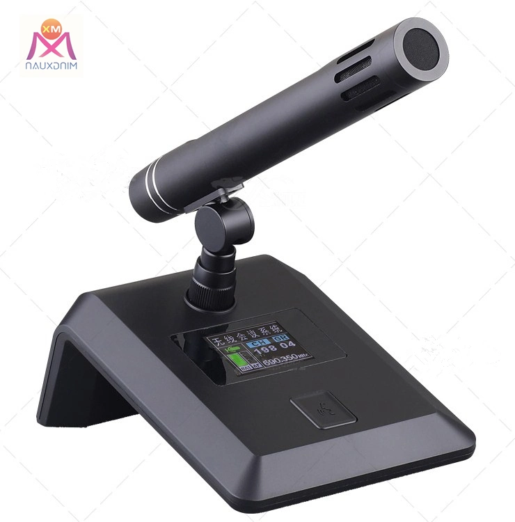 Rechargeable UHF Wireless Microphone Eia Two-Colors LCD Screen Conference Microphone