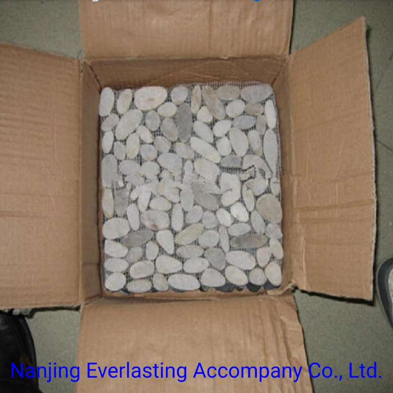 River Stone Polished Pebbles on Net Floor Mosaic