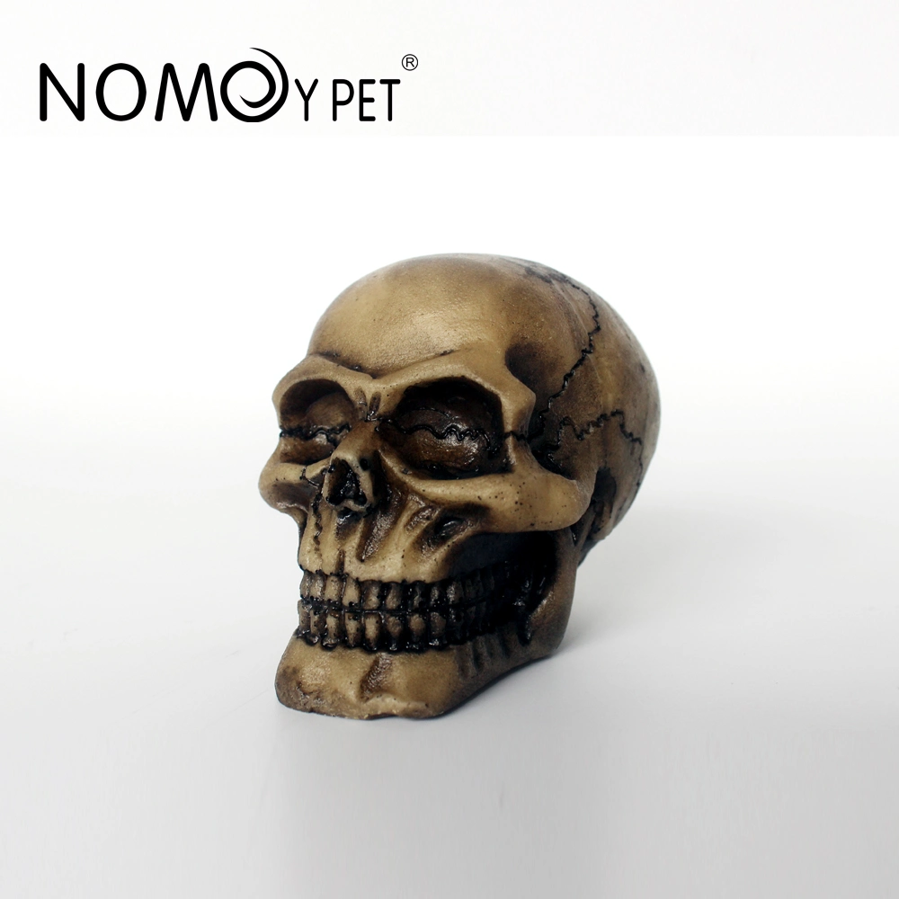 Nomoy Pet Resin Head Bone Skull Statue for Lizards Terrarium Reptile Hide Cave Aquarium Fish Tank Landscape