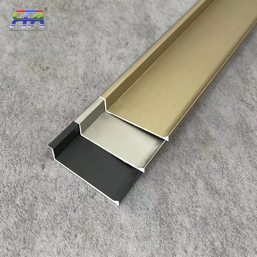 Hoboly aluminio Hidden Skirting 20mm 30mm 50mm altura personalizada caliente Venta pared Decorativa Baseboard impermeable Skirting