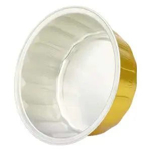 Small 125ml Disposable Round Colorful Golden /Gold Aluminum Foil Baking Cups for Muffin Cakes Baking Container/Cups for Food Packaging