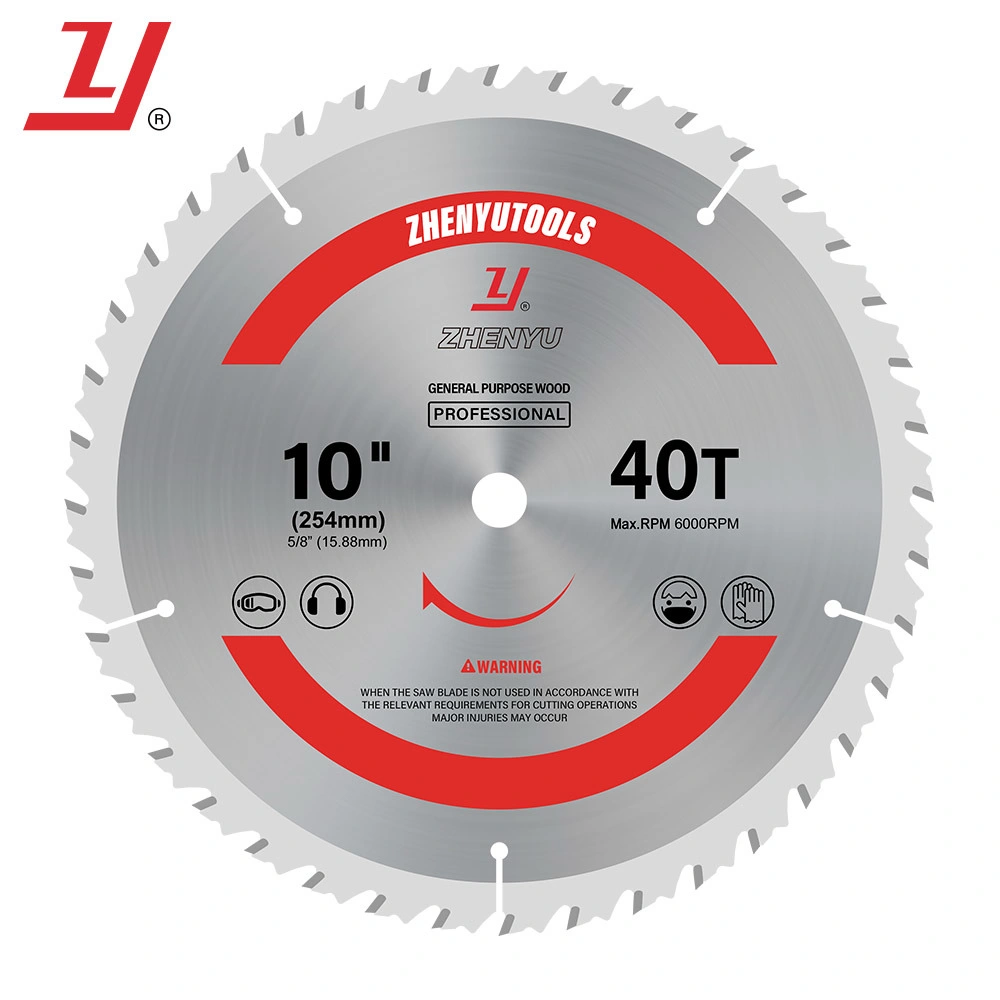 10inch 40tooth Tct General Purpose Circular Saw Blade for Cutting Wood