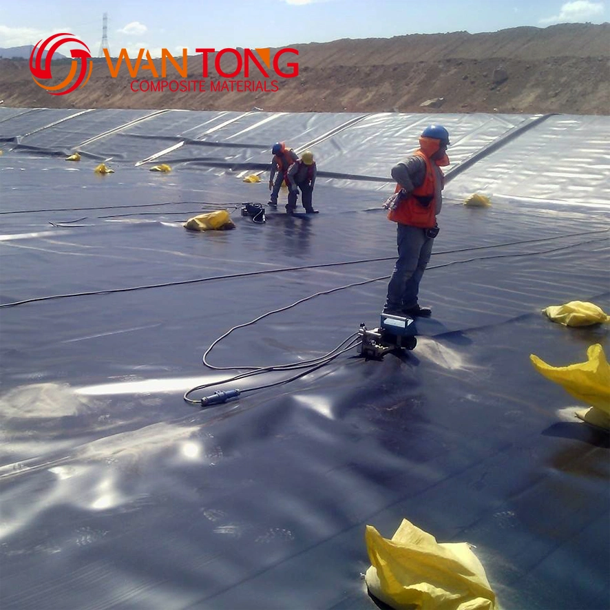 HDPE LDPE PVC Geomembrana de caucho EPDM para relleno y piscifactoría