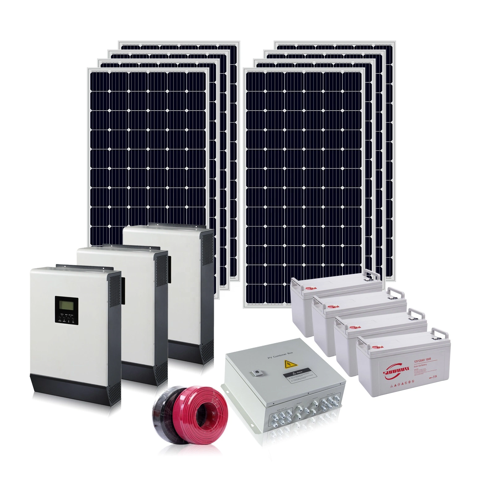 Commerce de gros sur la grille d'Installation facile du système solaire 5kw OEM hors système d'énergie solaire de la grille d'alimentation de puissance d'accueil