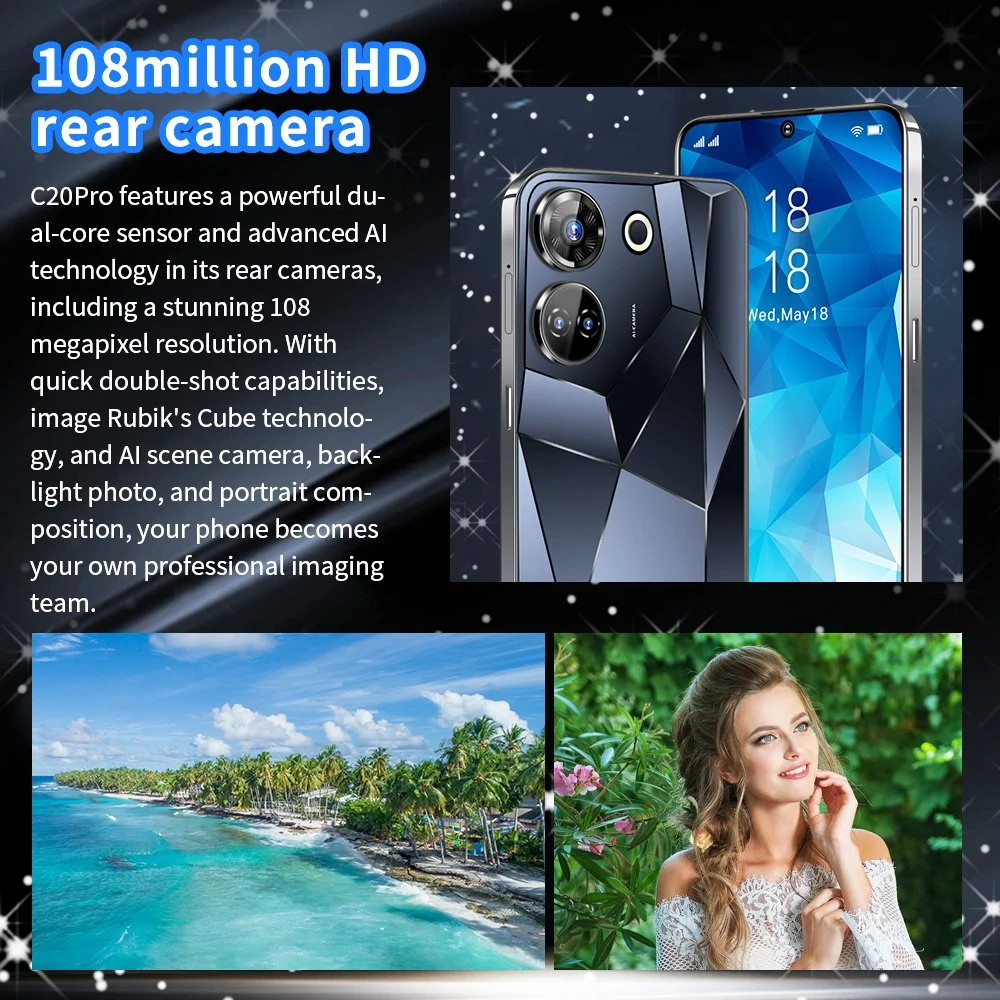 2023 Nuevo C20 Ultra 5g Smart Phone S23 PRO Android 13 Móvil