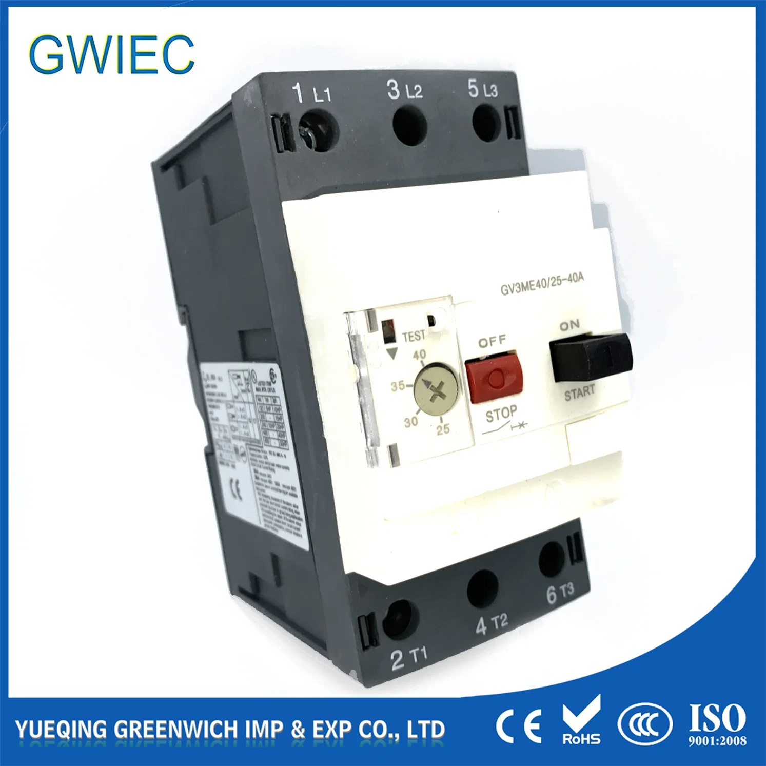 Tesys Gwiec Vacuum Motor Circuit Breaker with No Nc Gv2