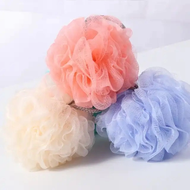 Factory Sales Price Eco-Friendly 4 Color Loofah Sponge Bath Ball