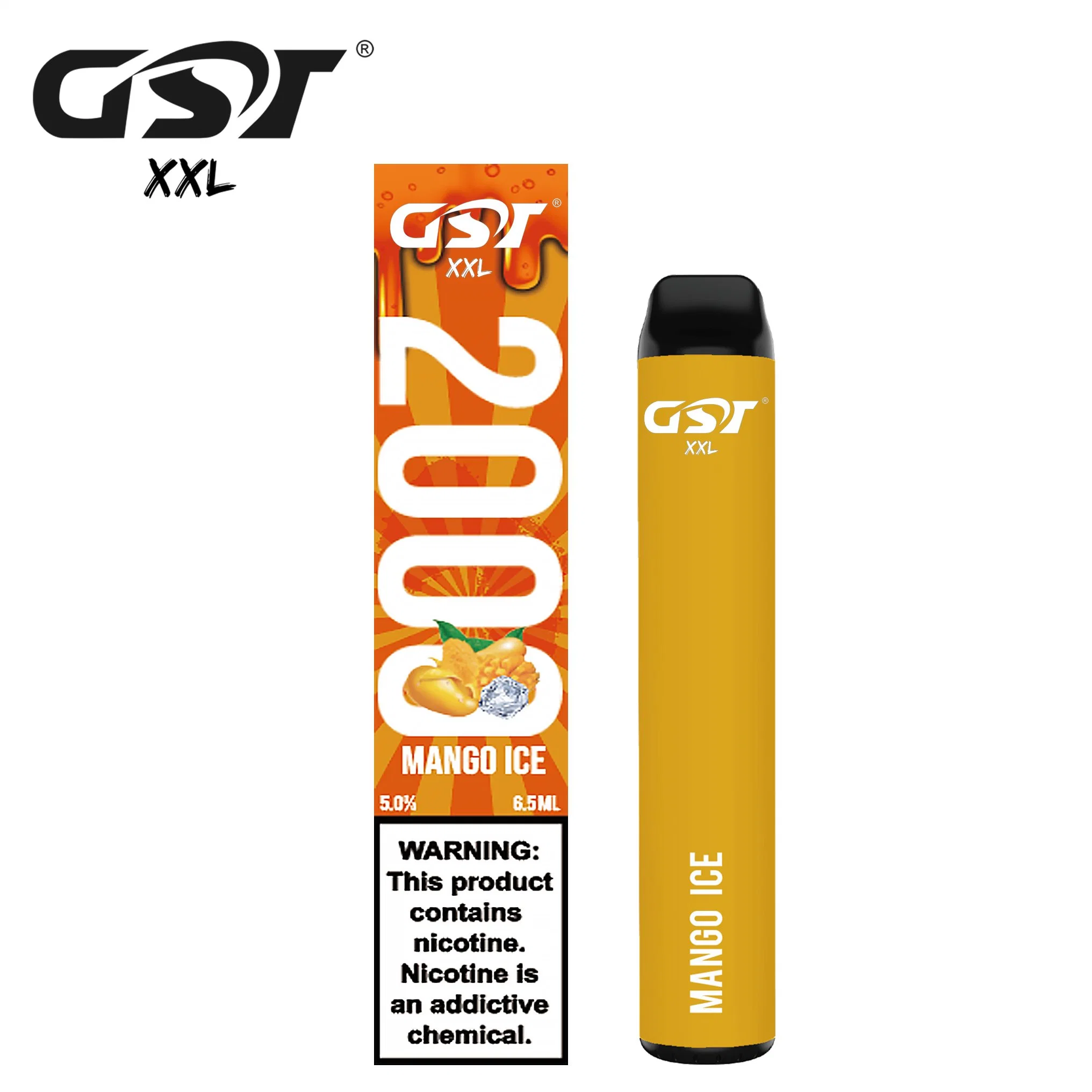 Original Gst XXL 26 Flavours 2000 Puffs Best Disposable/Chargeable Vape Pen Wholesale/Supplier