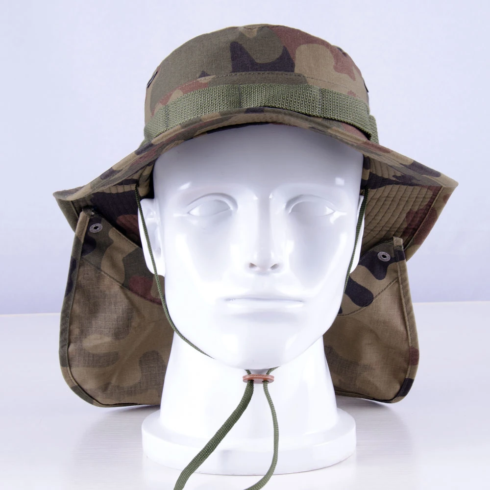 Grand stock d'hommes de chasse tactique de protection solaire Cap Bonnie hat camouflage de randonnée de plein air