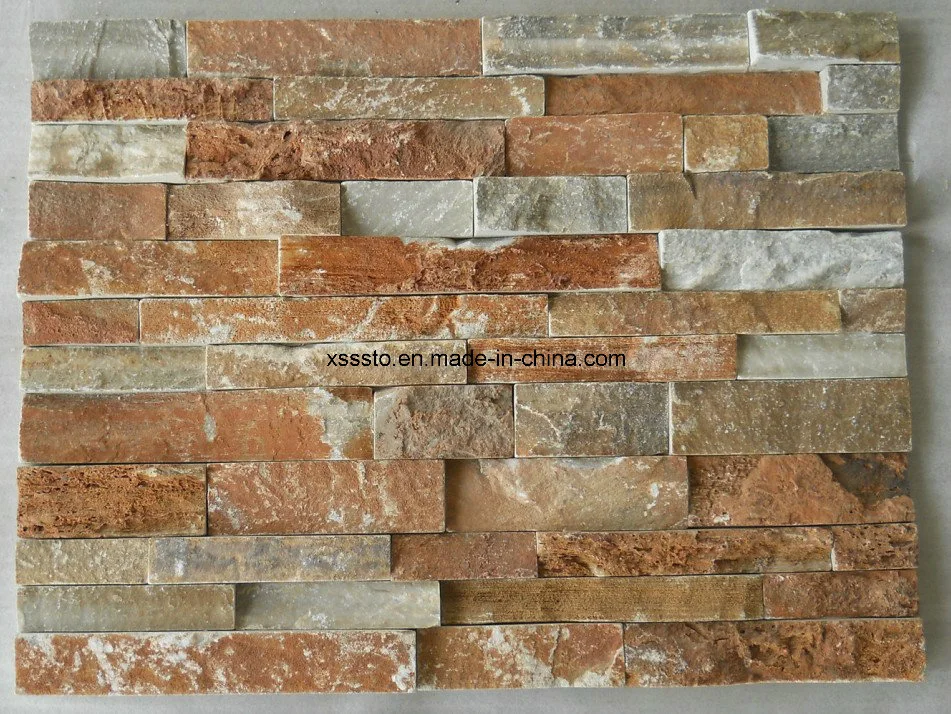 Quartzite Cement Slate Wall Panel Cultured Stone for House