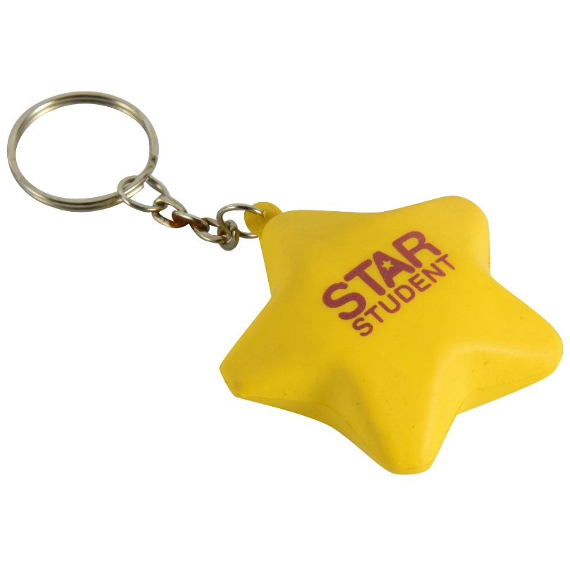 Estresse de PU Star Formato Chaveiro Estresse Promocional Bola brinquedos pequenos fabricantes