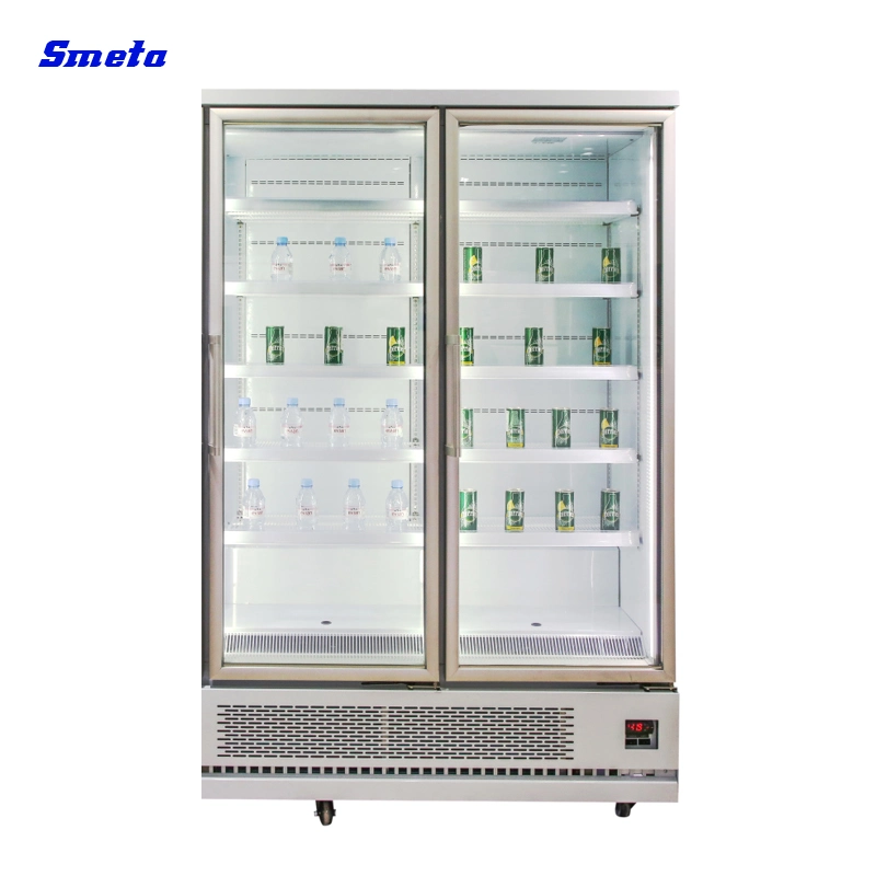 768L portas duplas de congelador Vertical Visor alimentar