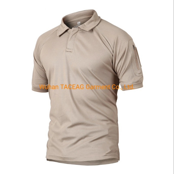 Acu Camouflage Color Arm with Zipper Polo Shirt