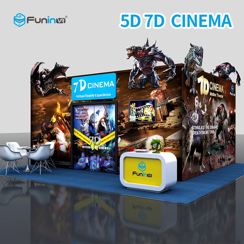 Hidráulica/eléctrica Zhuoyuan Cine 7D Multiplayer Juegos Interactivos