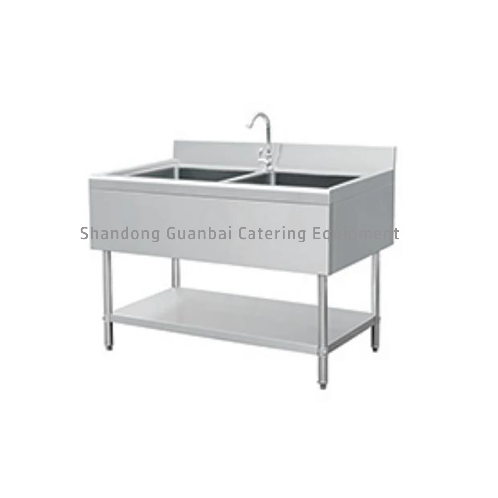 Guanbai stainless steel sink kitchen double bowl washing basin