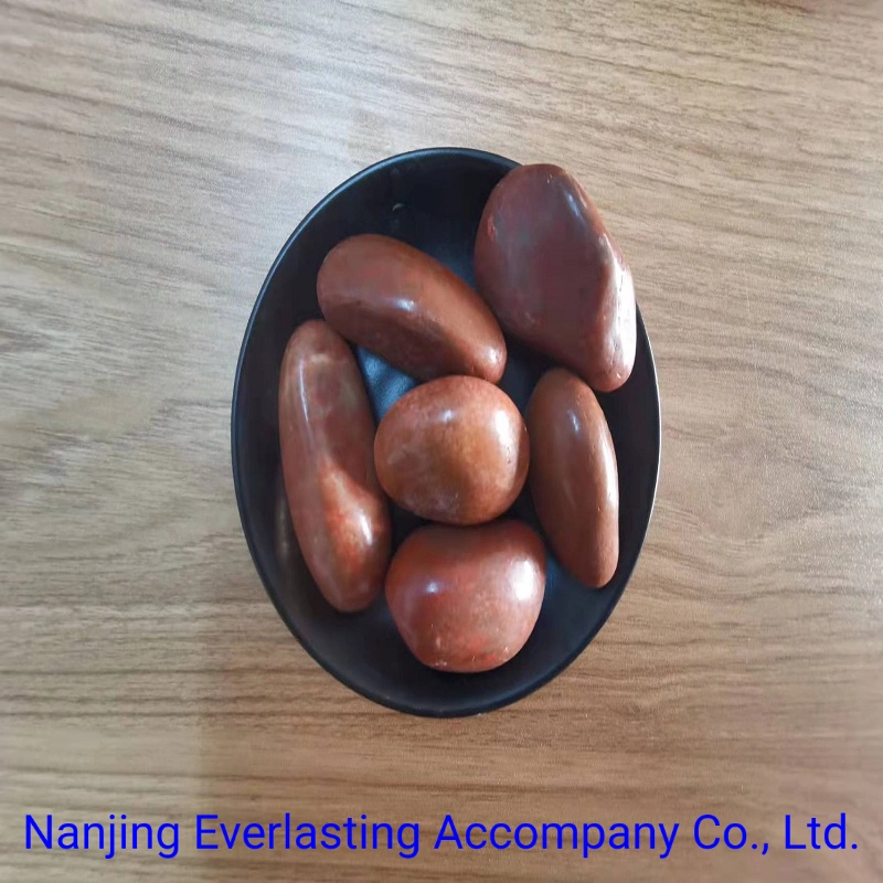 Super Polished Shiny Red Loose Pebble Stone Tumbled River Rock for Landscaping