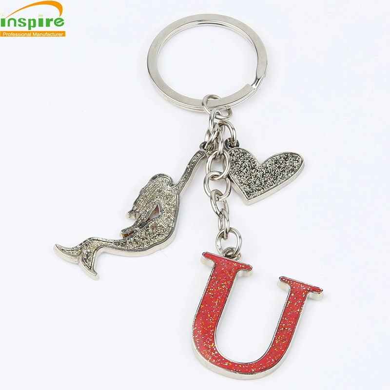 Wholesale/Supplier Custom Souvenir Promotional Gift Free Samples Metal Letter Keyring