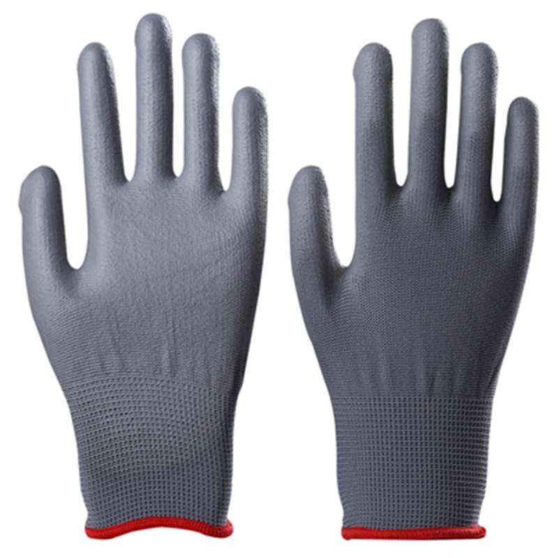 Best Selling Anti Static Safety Industrial Electrical White Nylon Long Life PU Palm Coated PU Dipped Working Gloves