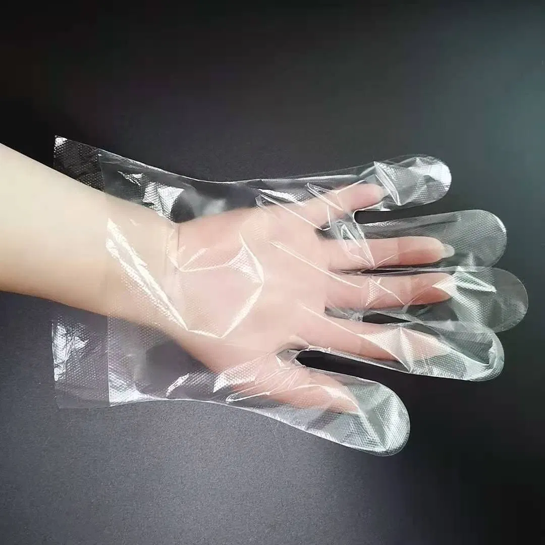 Disposable Transparent Customized Size Color HDPE Hand Gloves