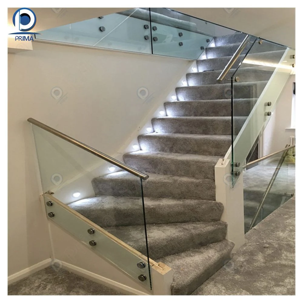 Outdoor Tempered Glass Balustrade for Balcony Glass Railing Handrails