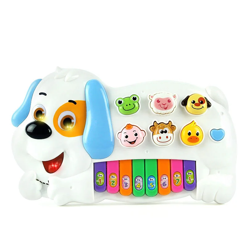 Trade Assurance Electric Cartoon Animal Piano Musical Instruments Toys Baby Organ Piano Musical Keyboard Cartoon Musical Piano-Cow Toy