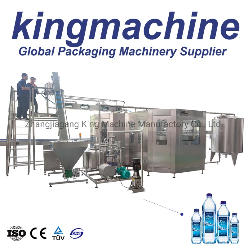 Full Automatic 250 Ml - 2 Lt Pet Plastic Bottle Washing Filling Capping Machine Rinsing Bottling Monoblock Plant Drinking Mineral Water Production Line