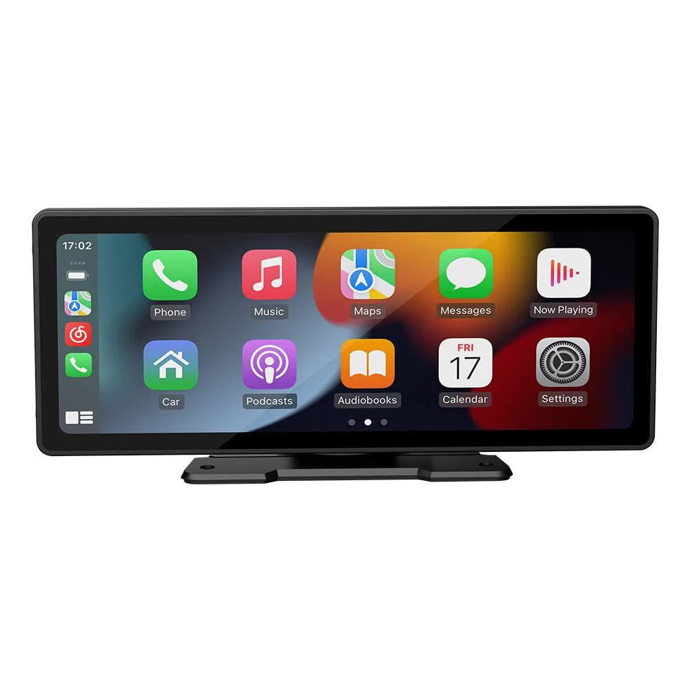 Leitor portátil de automóvel portátil sem fios com GPS Android MP5 de 10.26 polegadas montado em veículo Projeção do Car Media Player Auto Apple CarPlay