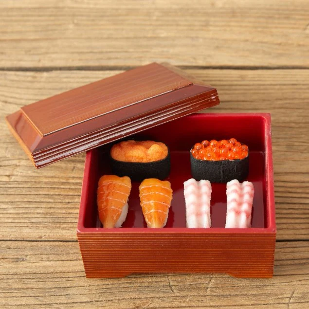 De plástico rectangular de estilo japonés Contenedor de almacenamiento de alimentos de la anguila Bento Box