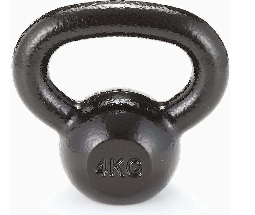 Salle de gym personnalisé Poids Kettlebell en fonte avec finition en émail 35 Pound, noir